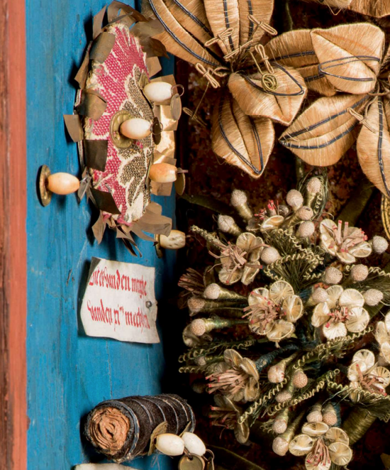 Close up of Artwork Enclosed Garden 2 flowers